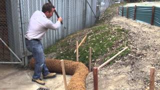 How to install Coir Log Silt Berms by All Stake Supply [upl. by Jr166]