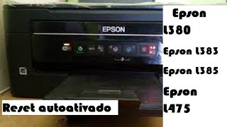 Reset da impressora Epson L380 L383 L385 e L485 fácil e grátis [upl. by Nnaira]