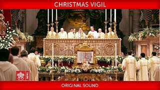 Pope Francis Holy Mass of the Christmas Vigil 20171224 [upl. by Anniroc24]