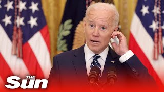 Joe Biden completely forgets what he’s talking about in excruciating press conference [upl. by Noraed12]