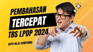 Pembahasan Tercepat Tes Bakat Skolastik LPDP 2024 5 [upl. by Schertz]