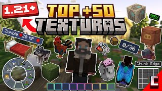 Top 50 MEJORES TEXTURAS para Minecraft BEDROCK 121 [upl. by Botti]