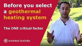 The one critical factor before you select a geothermal heating system  Hydronic heating and cooling [upl. by Basilius57]