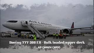 Freighter aircraft by Air Canada  Boeing 777 ER  Offloading upper deck medical supplies [upl. by Eendyc]