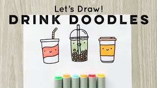 Lets Draw  Doodle Drinks  Doodles by Sarah [upl. by Annait98]