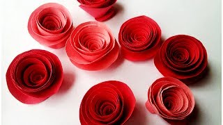 How To Make Rolled Paper Roses  DIY Rolled Paper Flowers [upl. by Whiteley11]