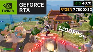 RTX 4070  Ryzen 7 7800X3D Fortnite Chapter 5 Season 1  Solos  performance mode  Low Meshes [upl. by Richer]