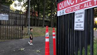 MBTA Quincy Adams Entrance on Independence Ave [upl. by Ileak]