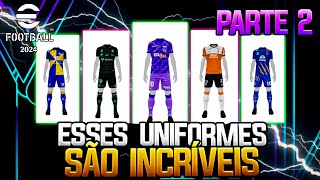 TOP 15 UNIFORMES MAIS BONITOS DO EFOOTBALL 2024 MOBILE [upl. by Leahsim382]