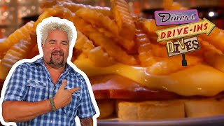 Guy Fieri Tries the Horseshoe Sandwich in Illinois  Diners DriveIns and Dives  Food Network [upl. by Wilfred]