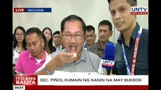 EXCLUSIVE Sec Piñol kumain ng kanin na may bukbok [upl. by Eseilanna]