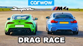 Toyota Supra vs BMW M4 DRAG RACE [upl. by Talbert846]