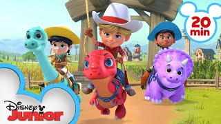 Dino Ranch  Best Moments 🦕  20 Minute Compilation  disneyjr [upl. by Yar]