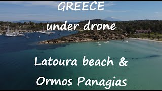 Latoura beach amp Ormos Panagias Chalkidiki Greece with DJI Mini 2 4K GREECE under drone 028 [upl. by Tdnarb832]