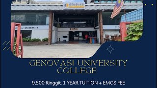 ৯৫০০ রিংগিত। ১ বছর টিউশন  EMGS ফি।GENOVASI UNIVERSITY COLLEGE [upl. by Megdal]