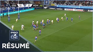 PRO D2  Résumé FC Grenoble RugbyStade Montois 3321  J27  Saison 20222023 [upl. by Merlin736]