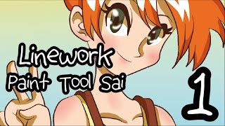 Tutorial Paint Tool Sai  LINEWORK 1 Entintar con Mouse [upl. by Anan]