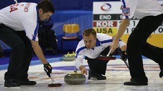 CURLING CZEUSA Olympic Qual 2013  Men Loser 1v2 v 3 [upl. by Lawlor]