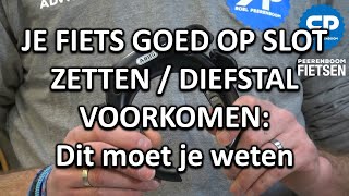 JE FIETS GOED OP SLOT ZETTEN  DIEFSTAL VOORKOMEN Dit moet je weten [upl. by Lekzehcey]