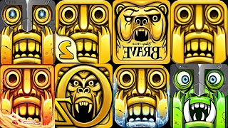 TEMPLE RUN 2 vs TEMPLE RUN BRAVE vs TEMPLE RUN OZ Android iOS [upl. by Llerrej751]