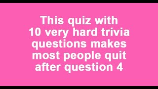 Trivia Quiz [upl. by Jessabell565]