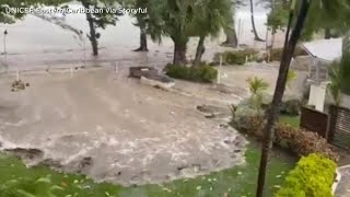 Hurricane Beryl causes flooding in southern Barbados [upl. by Morven292]