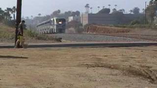 Pacific Surfliner Train 580 Oceanside with a CASCADE UNIT RARE [upl. by Alistair]