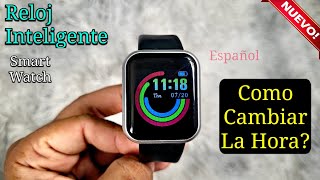 Reloj Inteligente Como Poner La Hora  Como Cambiar La Hora Smartwatch Y68 Español [upl. by Evelyn214]