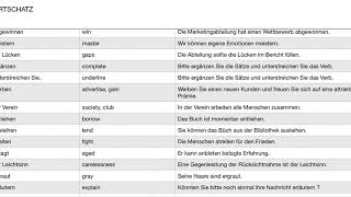 Deutsch  Aspekte  Wortschatz  C1  Kapitel 1 [upl. by Seiuqram]