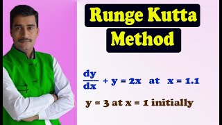 Runge Kutta method first order first degree best example solved step by step [upl. by Idden53]