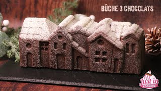 ❅ Recette de Bûche de Noël aux 3 Chocolats ❅ [upl. by Ramu]