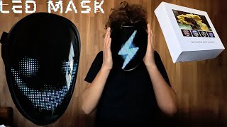 LED Mask Review And How To Use Controls Shining app mask [upl. by Araz]