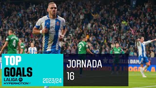 TOP Goles Jornada 16 LALIGA Hypermotion 20232024 [upl. by Tinaret]