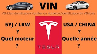 VIN TESLA  Decryptage de cet identifiant [upl. by Narak526]