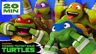 20 MINUTES of the Turtles Being Bros 💪 Literally  Teenage Mutant Ninja Turtles [upl. by Lilia]