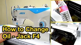 how to change oil  jack f4 sewing machine  beginners guide  diy  151 [upl. by Ginsberg]