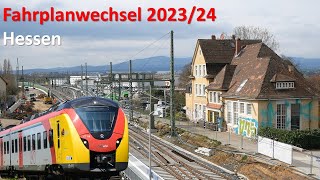 Br111 Fan Doku Änderungen zum Fahrplanwechsel 202324 in Hessen [upl. by Adnawot21]