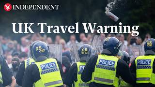 More travel warnings issued for UK as violent riots continue [upl. by Ansilme]