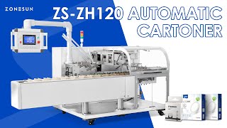 ZONESUN Automatic Cartoner Carton Folder Gluer Folding Gluing Machine ZSZH120 Cartoning Machine [upl. by Nimsay982]