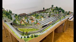 Model Train Traffic on Märklin H0 Layout [upl. by Etnoved]