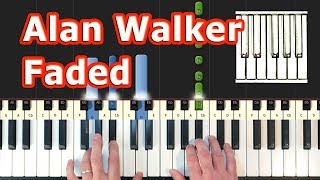 Alan Walker  Faded  Piano Tutorial  How To Play Synthesia [upl. by Eened]