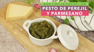 PESTO DE PEREJIL Y PARMESANO  Salsa de perejil y parmesano  Pesto con batidora Biochef Astro [upl. by Gardell]