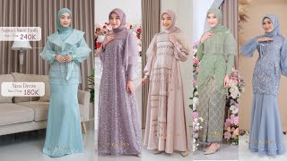 Model Gamis Brokat Terbaru Mewah dan Murah Merek Alfizaharahijab  Outfit Kondangan Asri Top [upl. by Dallon]