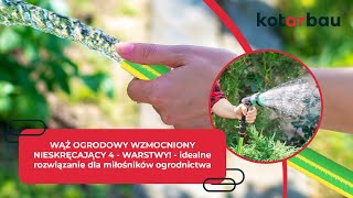 WĄŻ OGRODOWY WZMOCNIONY NIESKRĘCAJĄCY 4  WARSTWY  Dla Twojego ogrodu  Różne średnice i długości [upl. by Ikcir254]