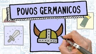 POVOS GERMÂNICOS e os Francos  Resumo desenhado  História [upl. by Dynah]