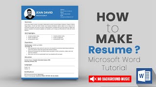 Resume Template Word DOWNLOAD FREE ⬇ 2021 How to Make CV in MS Word [upl. by Nemrac]