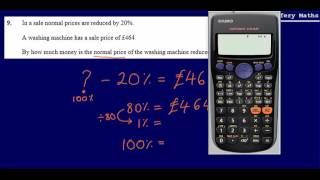 9 Reverse percentages GCSE Maths  Edexcel Practice Tests Set 3  2H [upl. by Hobie]