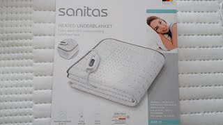 Unboxing sanitas heated underblanket SWB 55  JMG VLOGS [upl. by Aliuqehs355]