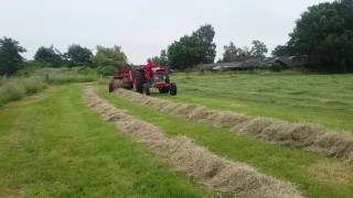 Massey ferguson 175 with MF 703 baler [upl. by Bornie618]