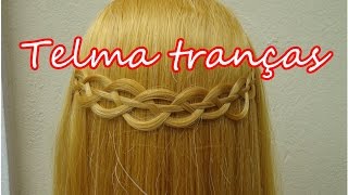 Trança de 4 mechas  Telma tranças [upl. by Teresina]